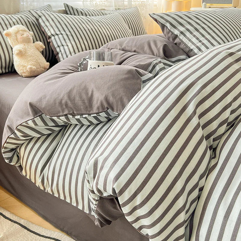 Pure Cotton Class A Four-piece Quilt Cover Household Pure Cotton Bed Sheet Duvet Cover - www.Shopthatapp.com