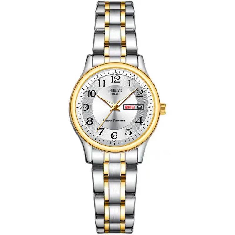 Ultra-thin Steel Strap Double Calendar Luminous Watrproof Watch - www.Shopthatapp.com