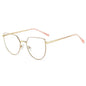Women's Plate Anti-Blue Light Glasses Fashion Metal Large Frame - www.Shopthatapp.com
