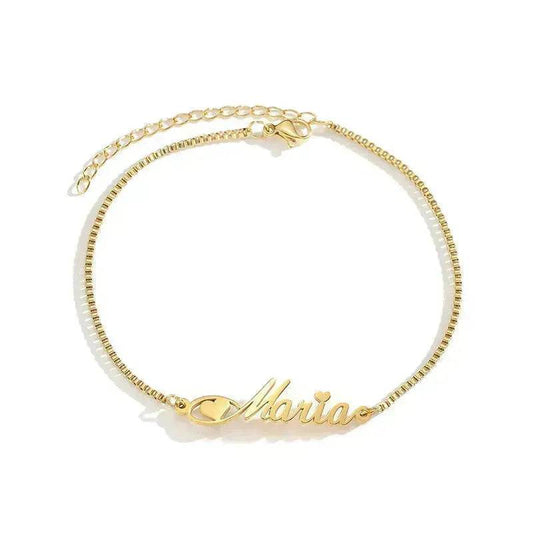Women Custom and Personalized Stainless Steel English Letter Bracelet From Europe And America - www.Shopthatapp.com