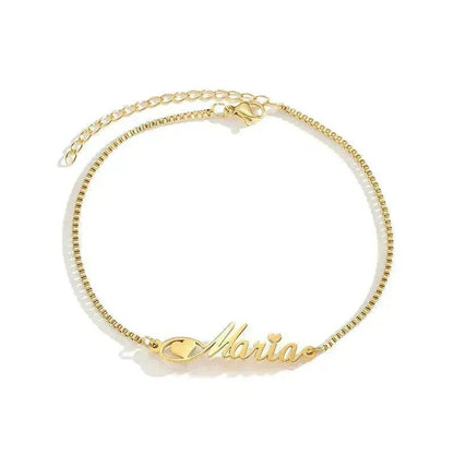 Women Custom and Personalized  Stainless Steel English Letter Bracelet From Europe And America - www.Shopthatapp.com
