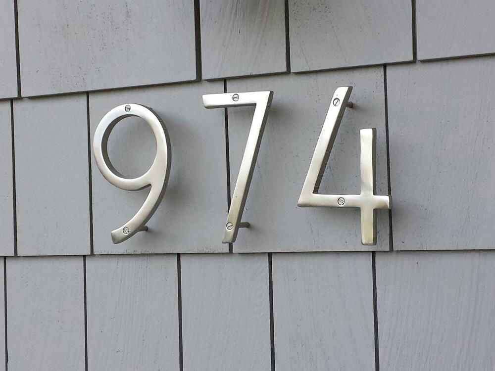 iDekor8 Polished Aluminum Number 8 for Home Decor Address Sign in Modern Style