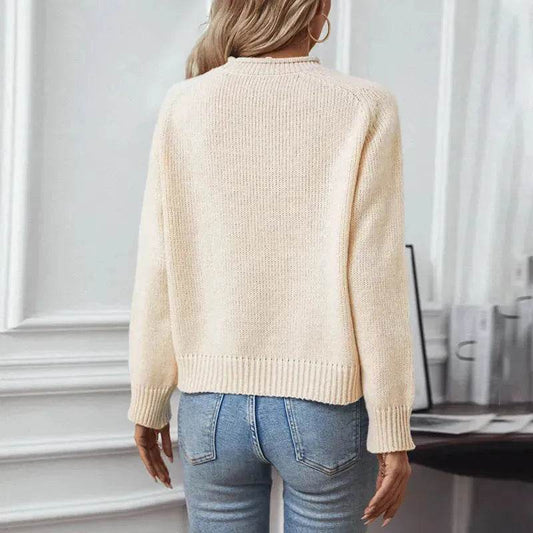 Christmas Tree Pullover Women's Round Neck Loose Sweater - www.Shopthatapp.com