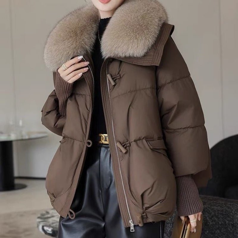 Deena cotton-padded Jacket with Faux Fur Collar