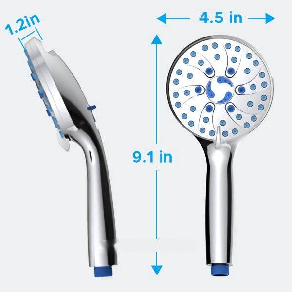 Handheld With 2 Gear Spray Gun 5 Gear Supercharged Shower - www.Shopthatapp.com