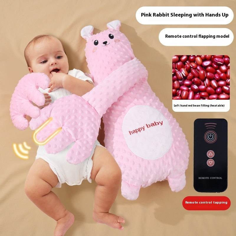 Infant Exhaust Pillow Hand Remote Controlled Soothing For Baby Sleep Cartoon Plush Toddler Comforting Hand - www.Shopthatapp.com