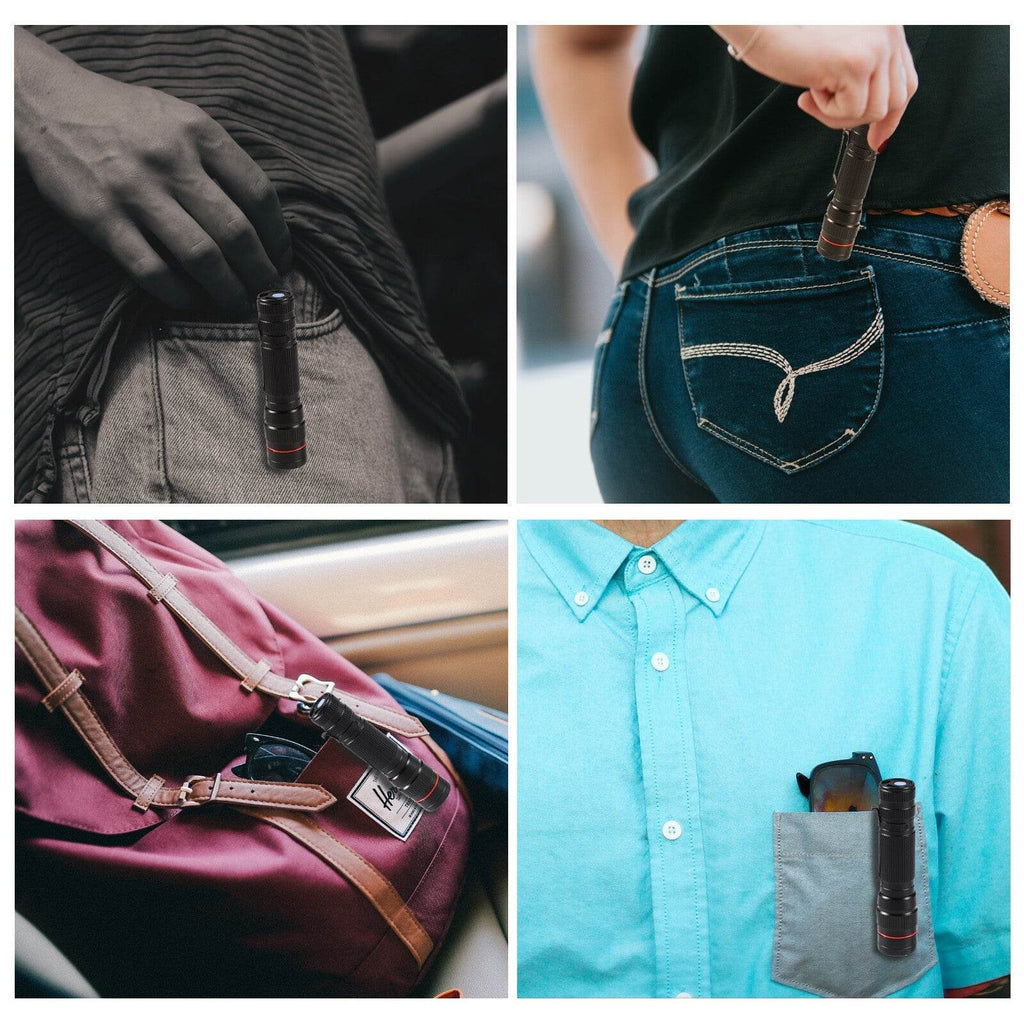 LED Military Flashlight USB Rechargeable Tactical Zoom Handheld Torch - www.Shopthatapp.com