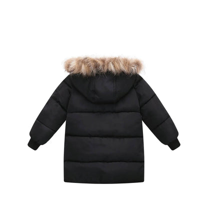 Children's Down And Wadded Jacket Camouflage Fur Collar Detachable Thickened Warm - www.Shopthatapp.com