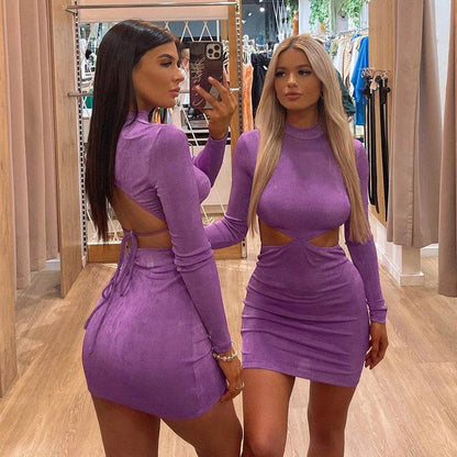 Sexy Backless Bandage Women Mini Dress Summer New Hollow Out Skinny Dresses - www.Shopthatapp.com