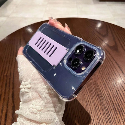 Transparent Case Wrist Strap Bracket Non-slip Phone Case - www.Shopthatapp.com