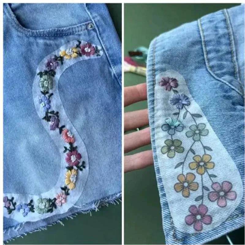 50pcs Water Soluble Stick and Stitch Embroidery Patterns stickers for Clothes - www.Shopthatapp.com