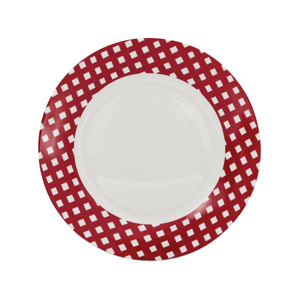 Dinnerware 12 Piece Rimmed Porcelain - Rouge - www.Shopthatapp.com