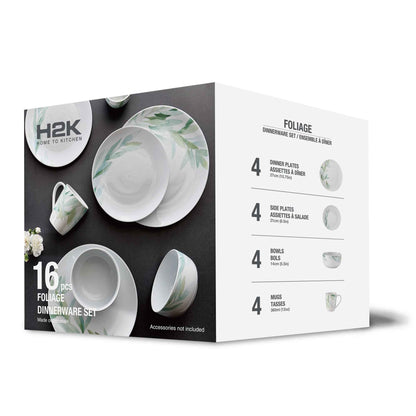 Dinnerware Set 16 Piece Porcelain, Service for 4 - www.Shopthatapp.com