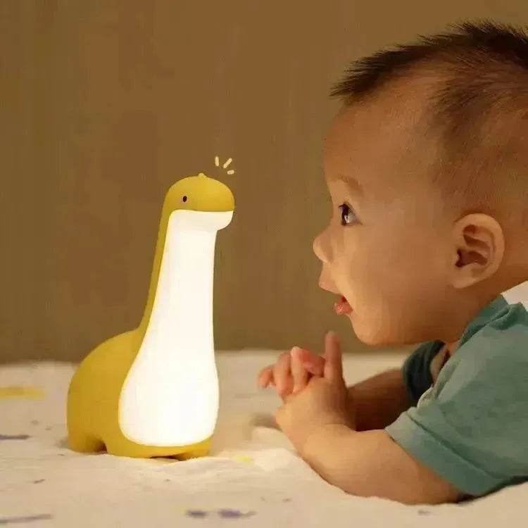 Dinosaur Night Light Cute Children's Night Light Eye Protection Bedside Timing Lamp USB Charging Room Decoration Children's Gift - www.Shopthatapp.com