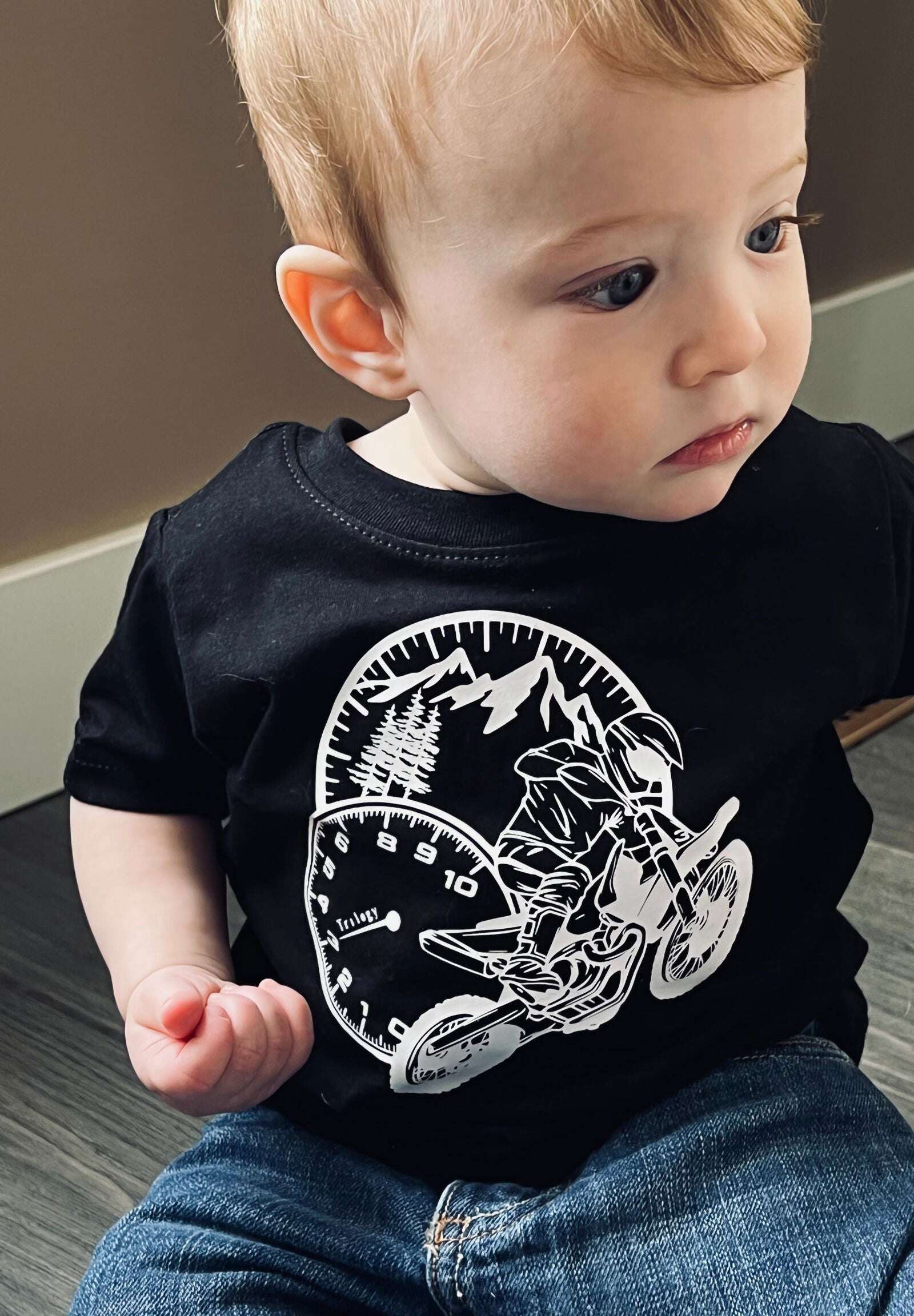 RusticGirls.Trilogy Dirt Bike Baby T-Shirt for Toddlers - Www.Shopthatapp.com