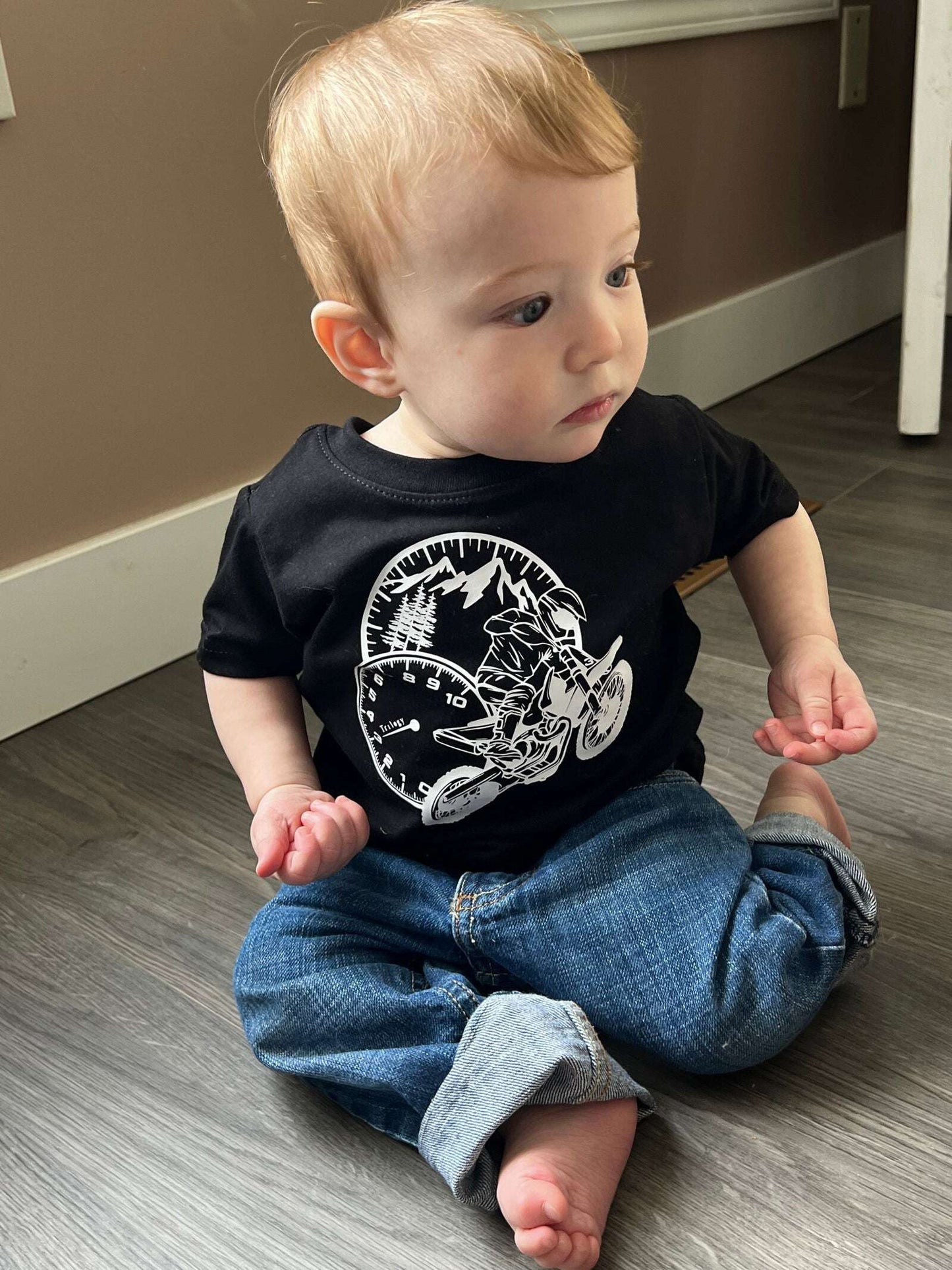 RusticGirls.Trilogy Dirt Bike Baby T-Shirt for Toddlers - Www.Shopthatapp.com