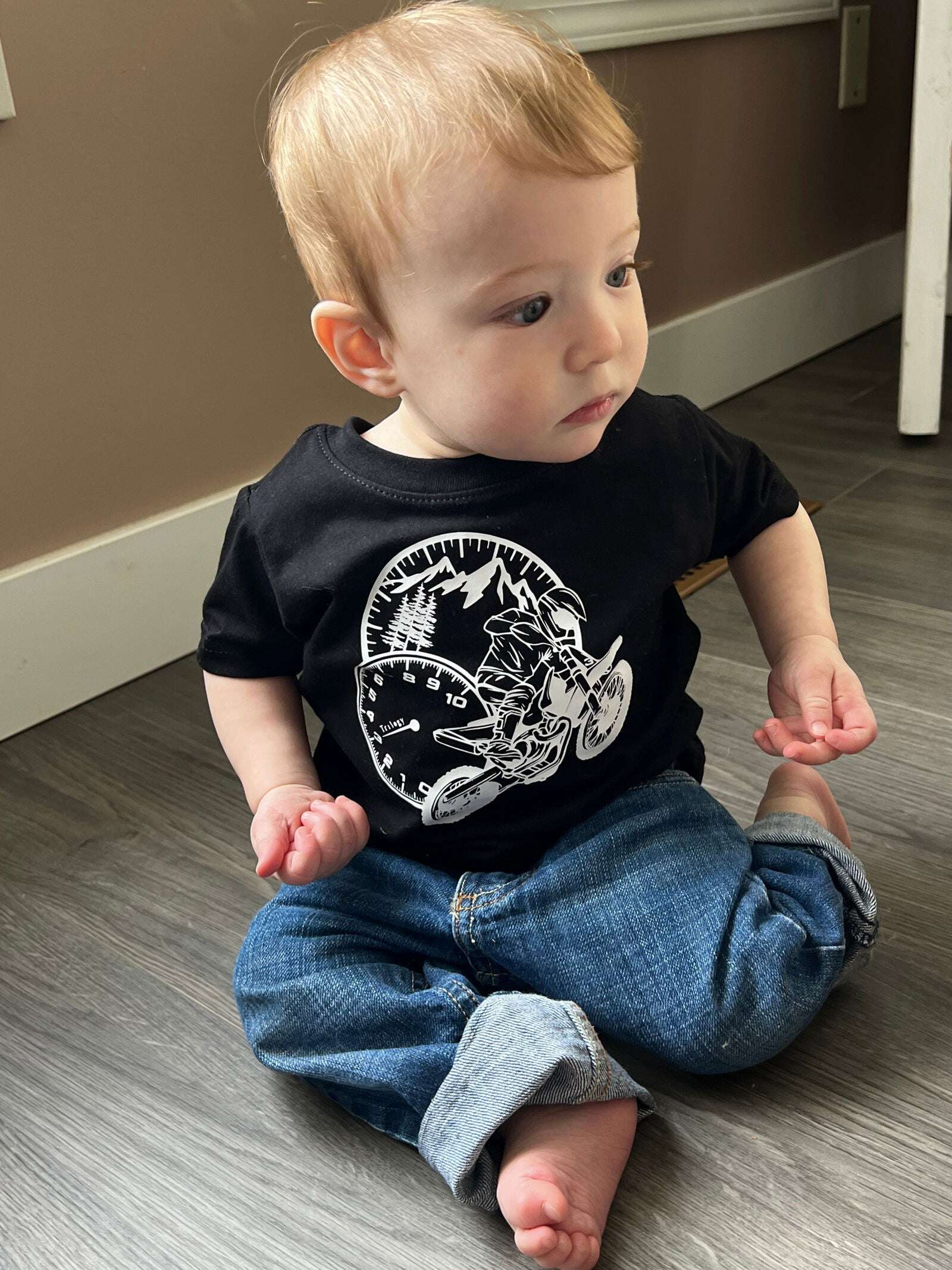 RusticGirls.Trilogy Dirt Bike Baby T-Shirt for Toddlers - Www.Shopthatapp.com