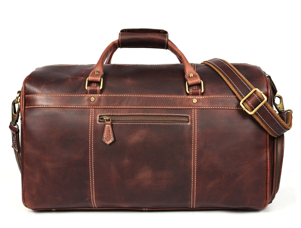 Dorval Leather Travel Bag - Walnut Brown - www.Shopthatapp.com