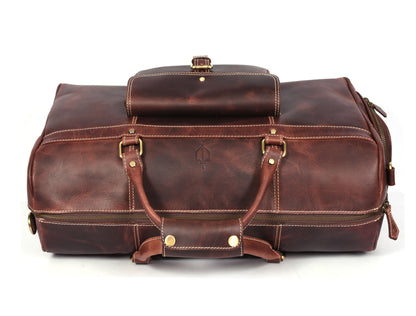 Dorval Leather Travel Bag - Walnut Brown - www.Shopthatapp.com