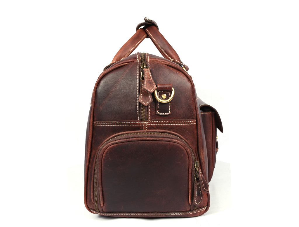 Dorval Leather Travel Bag - Walnut Brown - www.Shopthatapp.com
