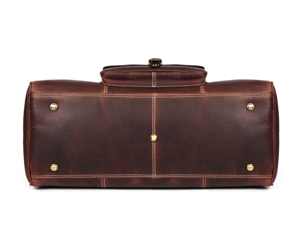 Dorval Leather Travel Bag - Walnut Brown - www.Shopthatapp.com
