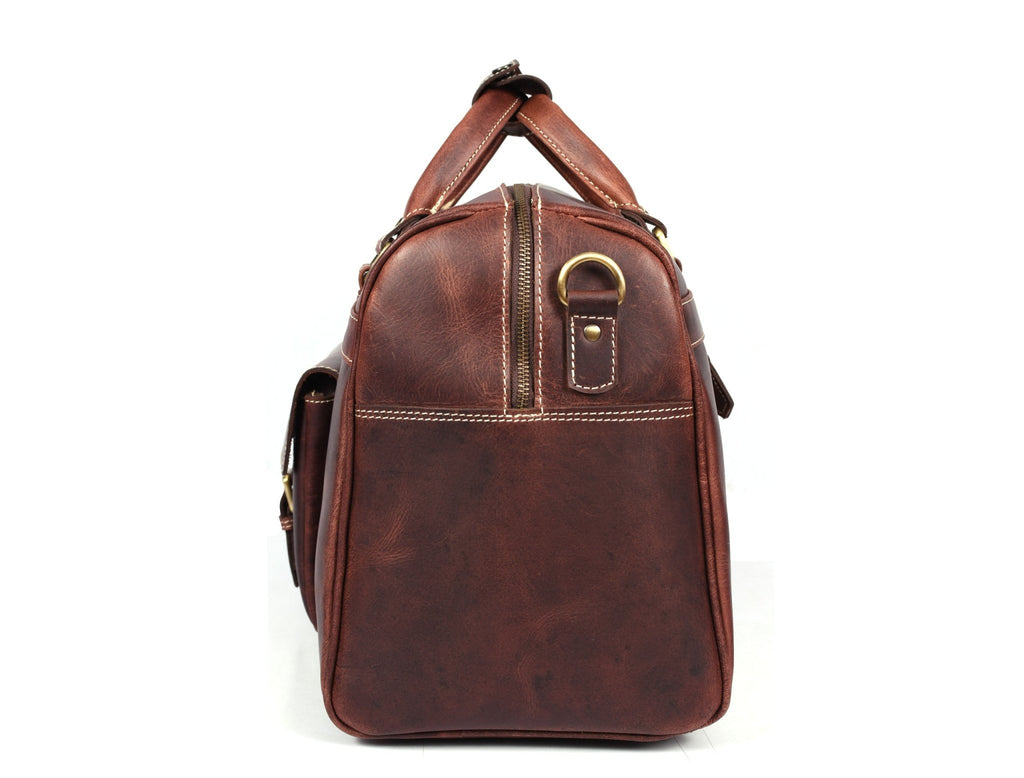 Dorval Leather Travel Bag - Walnut Brown - www.Shopthatapp.com