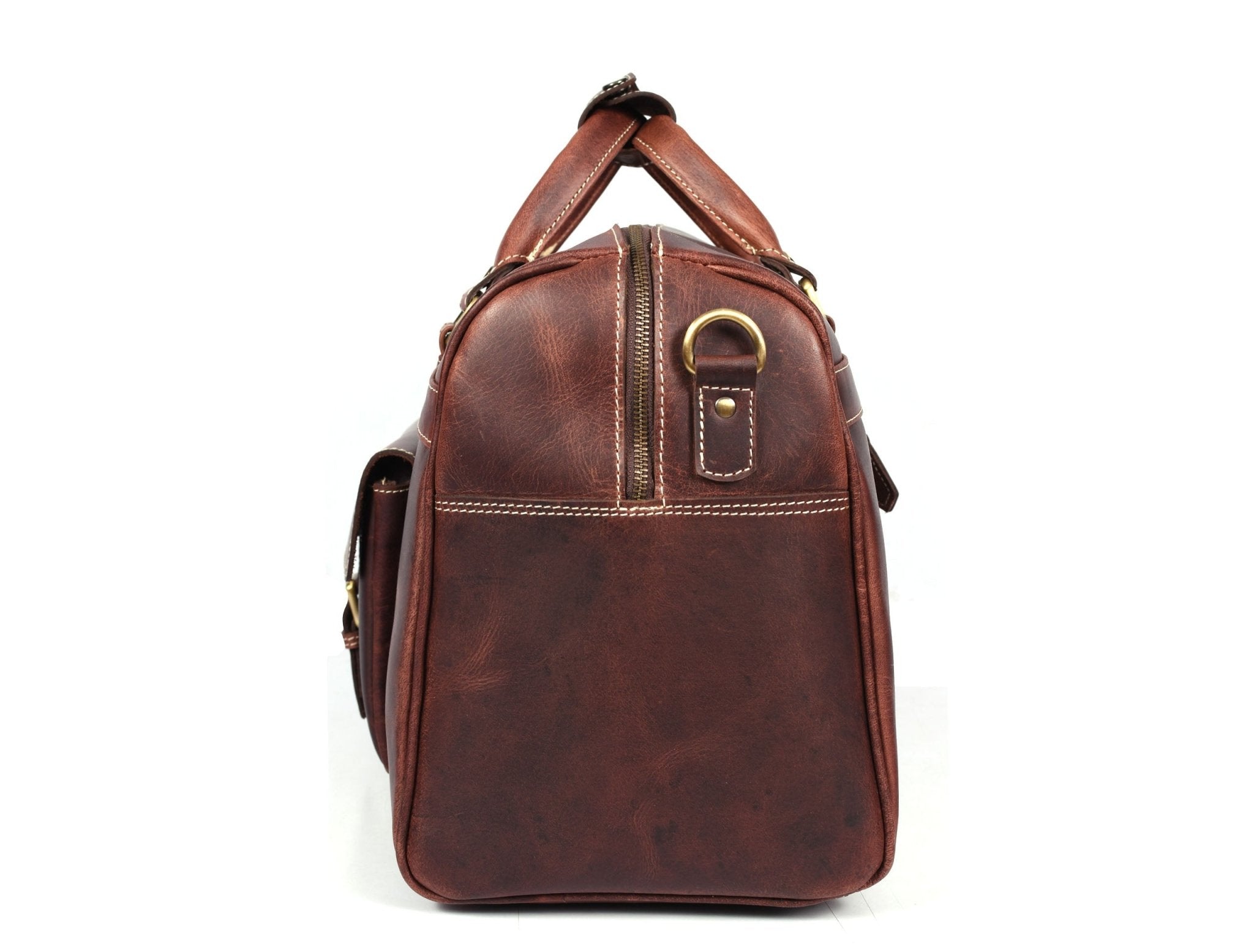 Dorval Leather Travel Bag - Walnut Brown - www.Shopthatapp.com