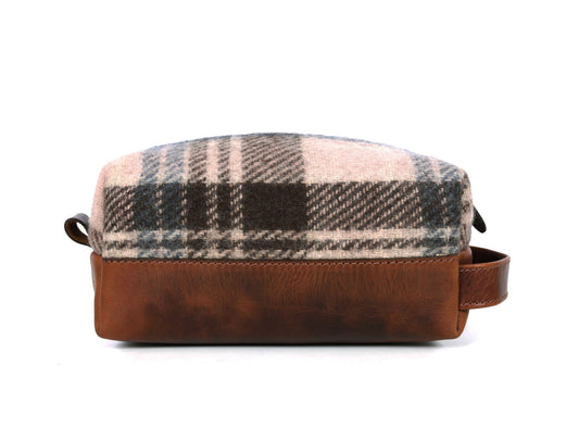Dorval Leather Tweed Toiletry Bag - ( WB-33) - www.Shopthatapp.com