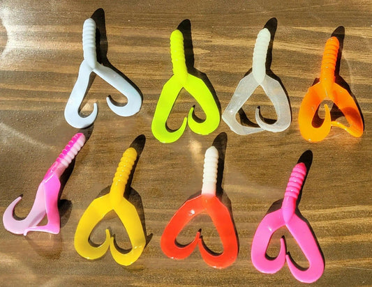 Double Tail 3" Jig Body, Assorted Colors - www.Shopthatapp.com