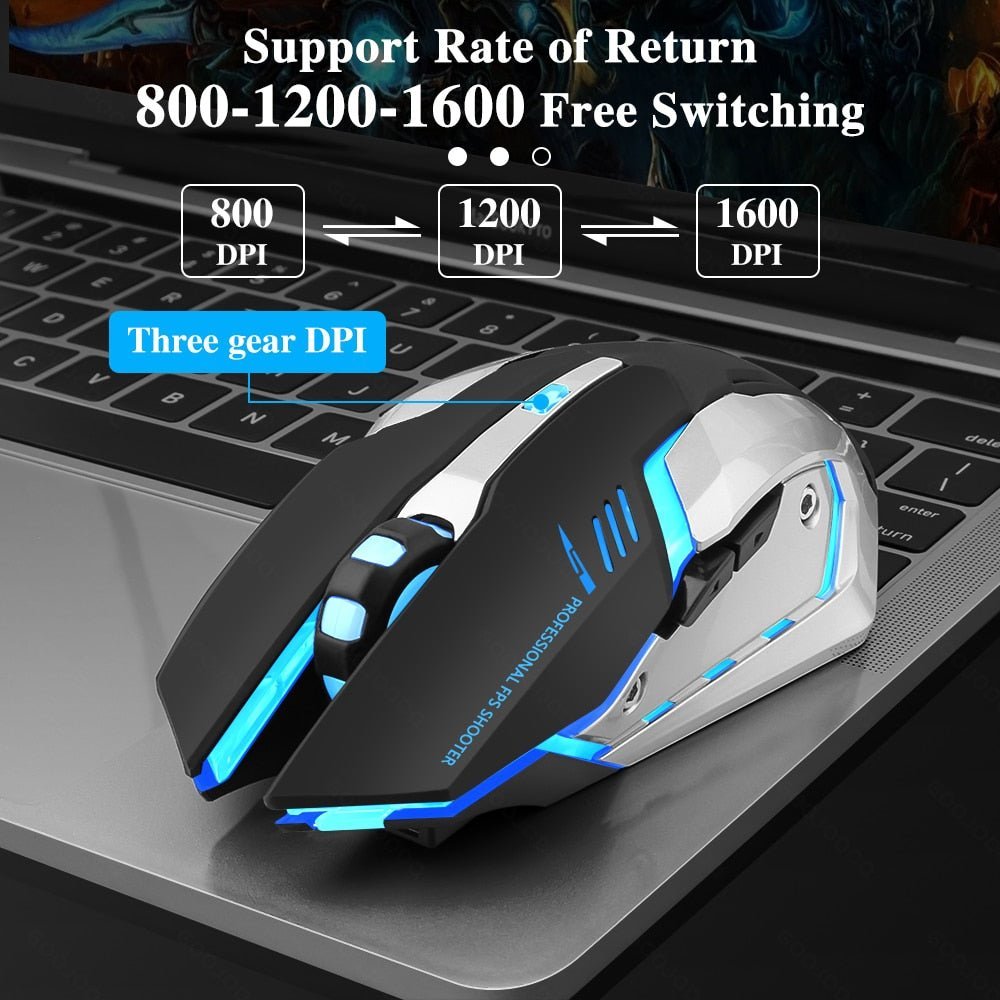 Souris de jeu sans fil Bluetooth bimode à batterie