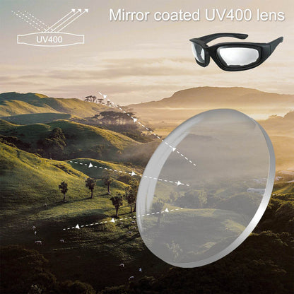 Cycling Sunglasses Chopper Outdoor Sports Glasses For Men Women Wrap Around UV400 Protection For Fishing Driving Glasses Windproof Clear Lens - www.Shopthatapp.com