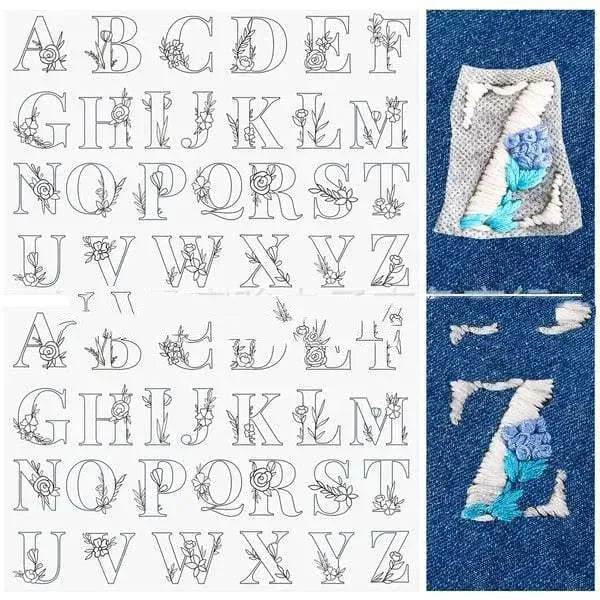 50pcs Water Soluble Stick and Stitch Embroidery Patterns stickers for Clothes - www.Shopthatapp.com