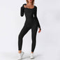 Seamless Long Sleeve Yoga Jumpsuit Bodycon Women Activewear Athleisure Romper - www.Shopthatapp.com