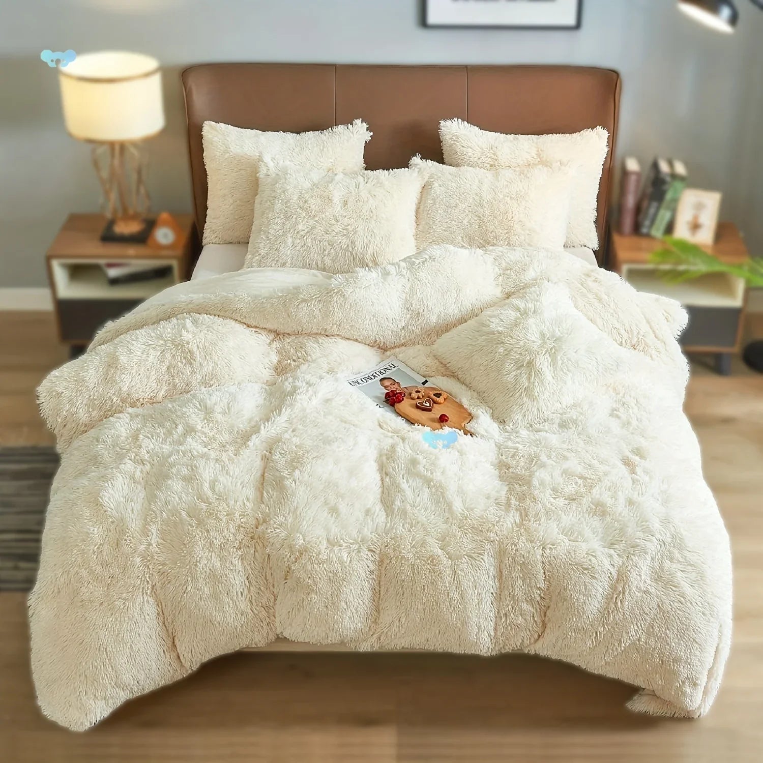 4PCs Plush Duvet Cover Set Luxury Ultra Soft Velvet Duvet - www.Shopthatapp.com
