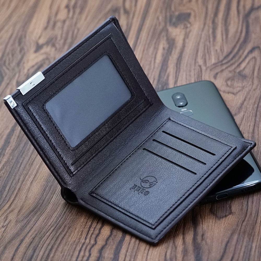 Custom Men's leather Wallet Zipper Valentine's Day gift  Personalized Men's Wallet - www.Shopthatapp.com