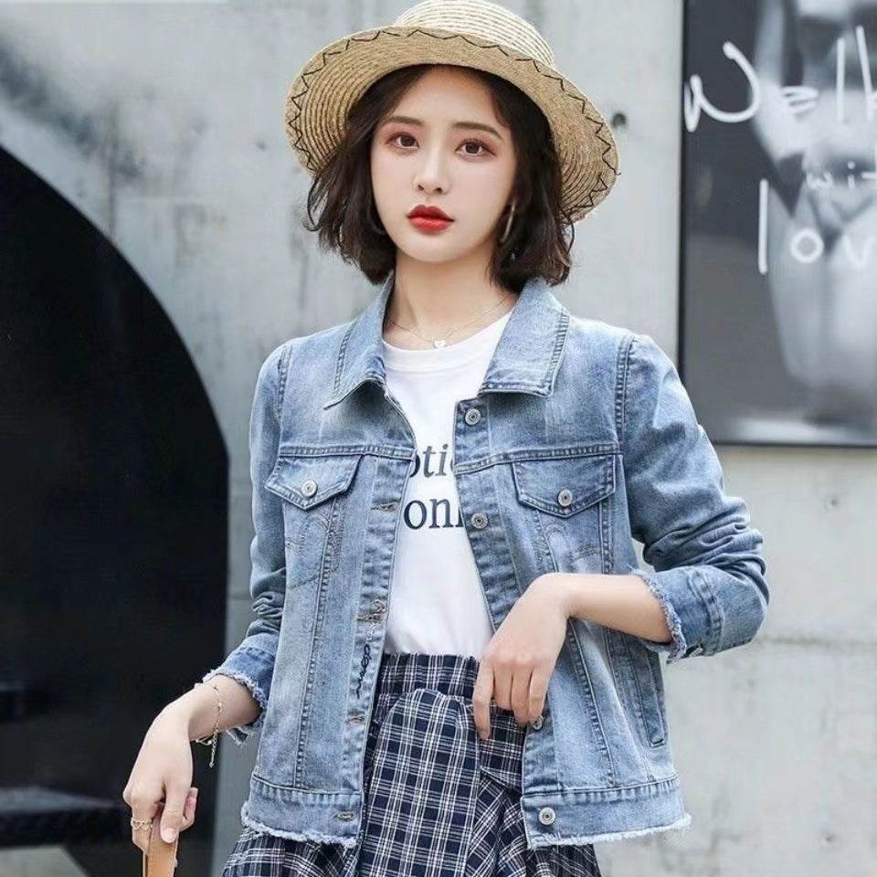 Korean Version Of The Loose Student's New Trendy All-match Net Red College Style Simple Denim Jacket Women - www.Shopthatapp.com