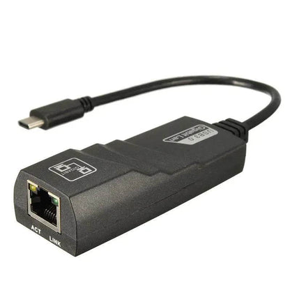 NIC Adapter Cable Type-C To RJ45 Gigabit Network Card To USB 3.1 Port - www.Shopthatapp.com
