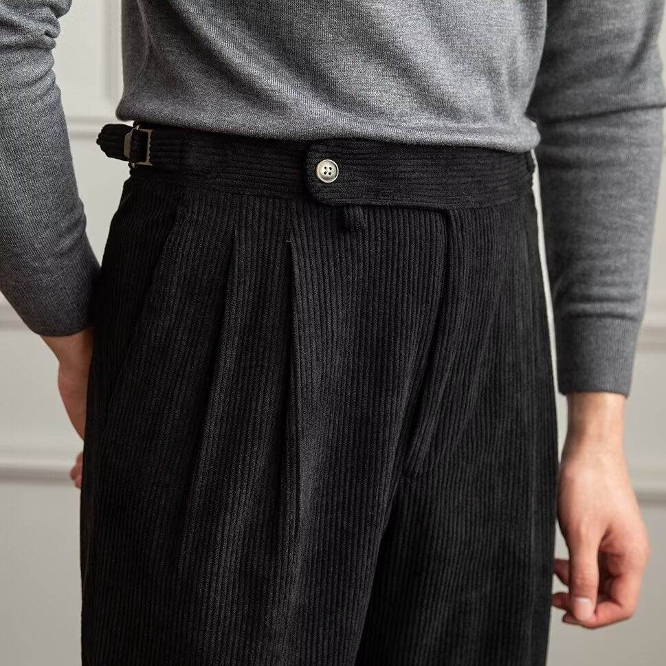 Men Autumn And Winter Corduroy Smooth Ankle-length trouser for work - www.Shopthatapp.com