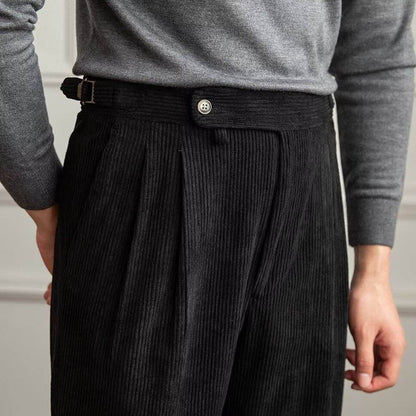 Men Autumn And Winter Corduroy Smooth Ankle-length trouser for work - www.Shopthatapp.com