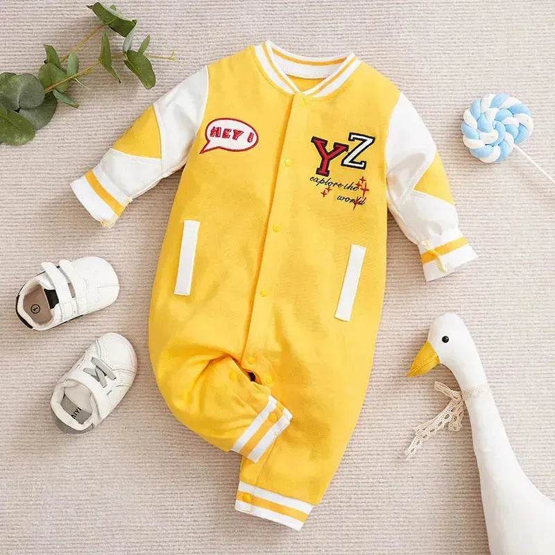Baby One-piece Spring And Autumn Romper Baseball Uniform cloth - www.Shopthatapp.com
