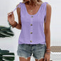 Casual summer U-neck Vest Women Shoulder With Bow Tie Summer blouse top - www.Shopthatapp.com