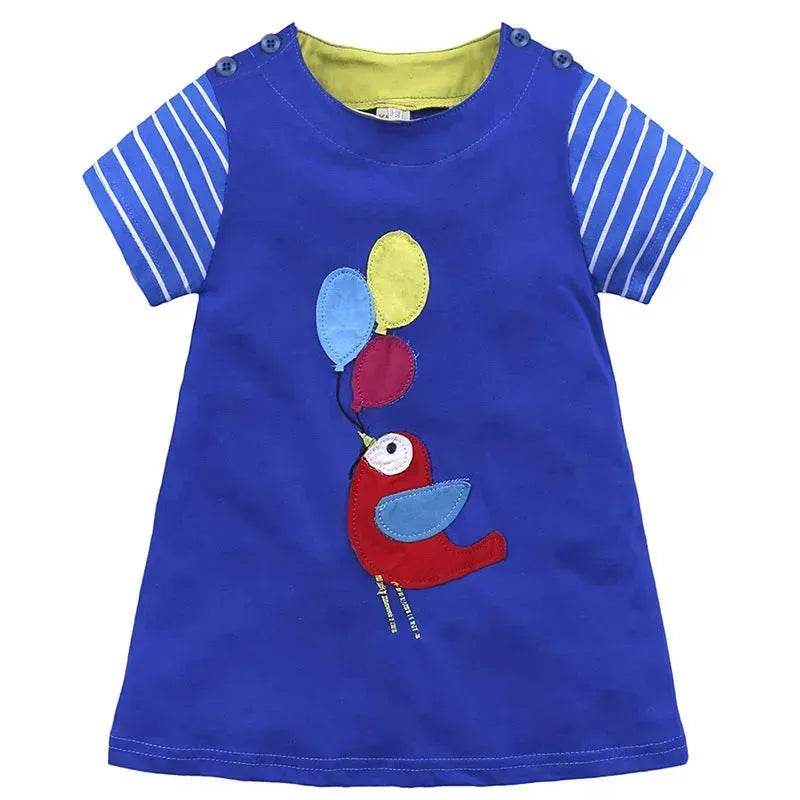 Casual Girls' Skirt gown  Cartoon Printed Cotton Dress for kids - www.Shopthatapp.com