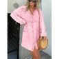 Women's Denim Washed Loose Shirt Dress - www.Shopthatapp.com