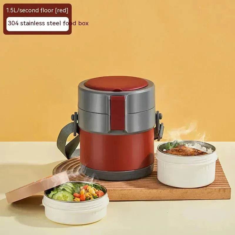 304 Stainless Steel Large Capacity Vacuum Thermal Insulated Lunch Box - www.Shopthatapp.com