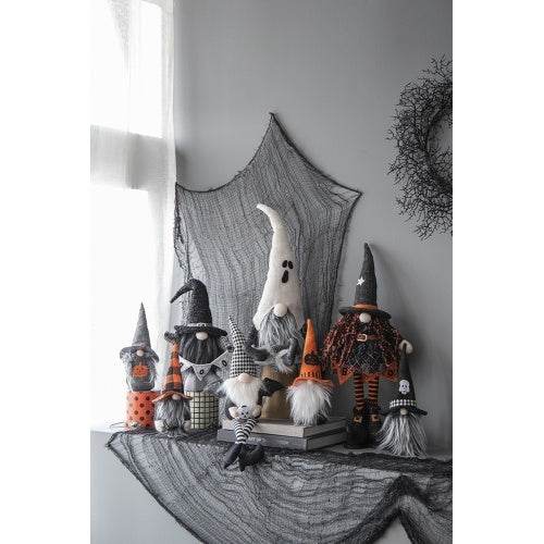 8.3x5x24 Fabric Standing Gnome W Orange Banner  Spring Body, For Halloween Decor - www.Shopthatapp.com