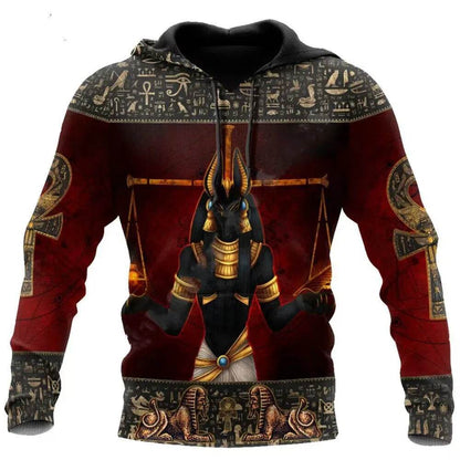 Men's Gothic Printed Street Fashion Classic Hoodie Pullover - www.Shopthatapp.com