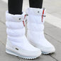 Winter boots New Plus Velvet Thick Cotton Shoes Thermal Middle Tube Waterproof Non-slip Boots - www.Shopthatapp.com