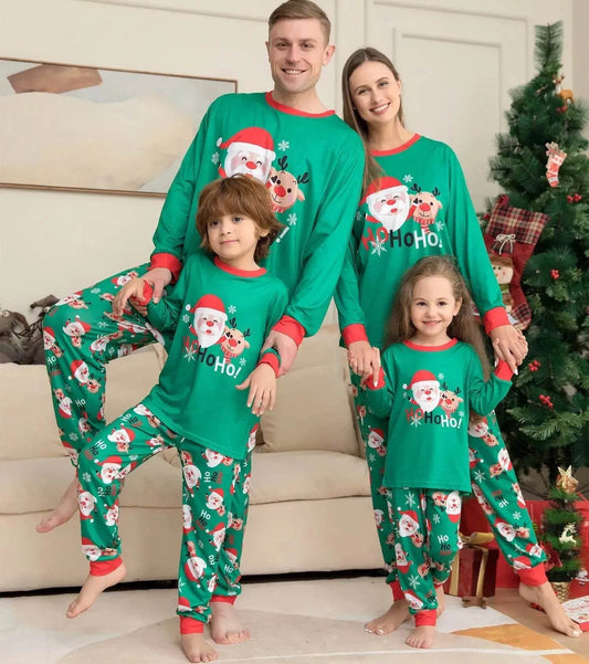 Christmas Pajamas For Family Matching Family Christmas PJs Sets Santa Claus Printed Top Sleepwear - www.Shopthatapp.com
