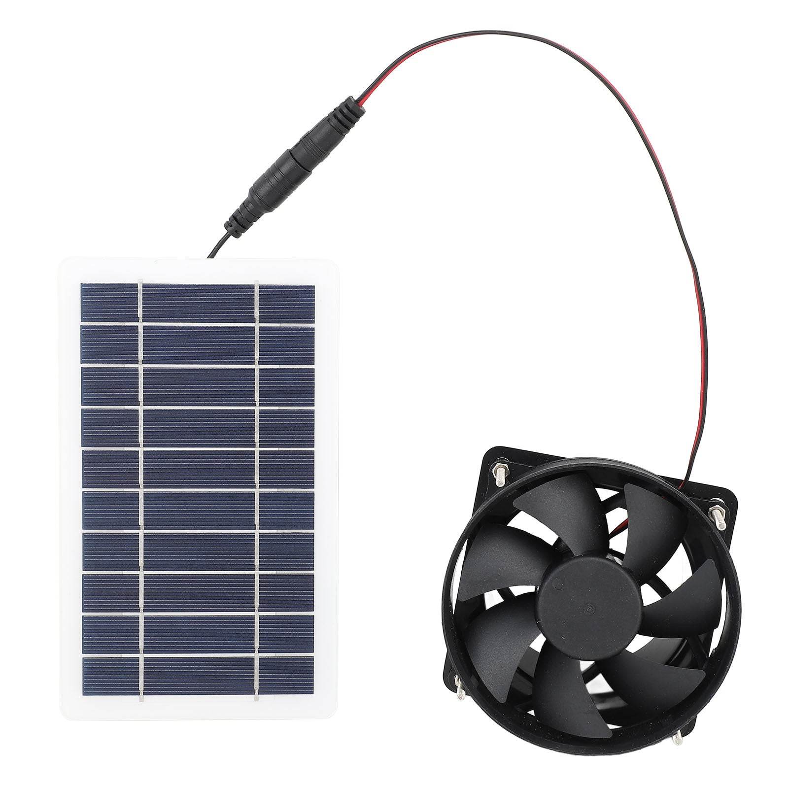 10W Solar Panel Powered Fan Kit Monocrystalline Silicon Solar Powered Exhaust Fan Portable Silent Solar Panel Fan for Outdoor - www.Shopthatapp.com