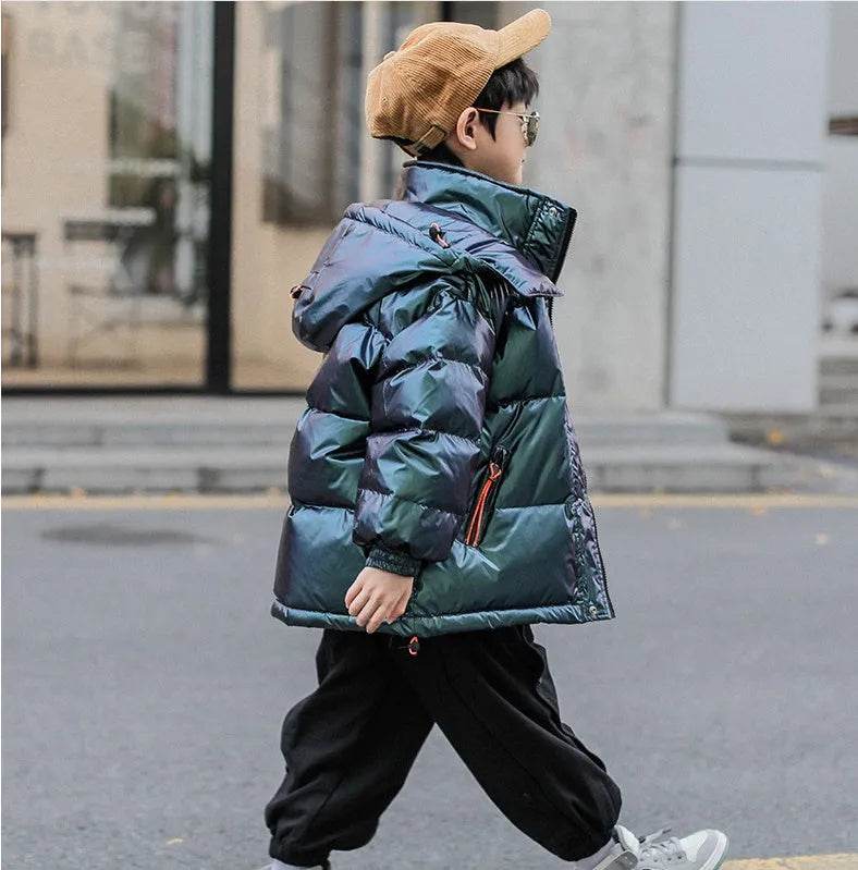 Western Style Big Kids Thick Winter Children's White Duck Down Jacket - www.Shopthatapp.com